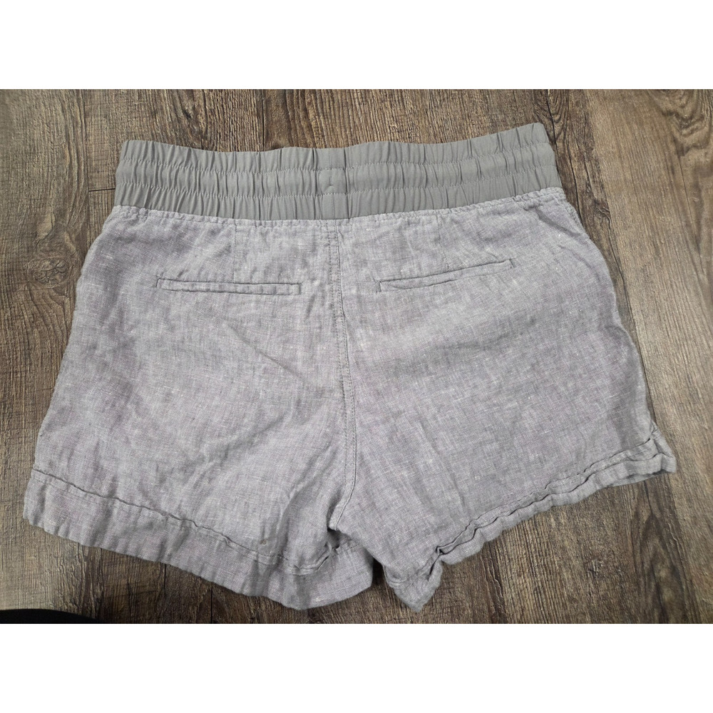 ATHLETA Cabo Linen 4" Shorts Pull On with Drawstring #405722 Gray 6 - Picture 4 of 4